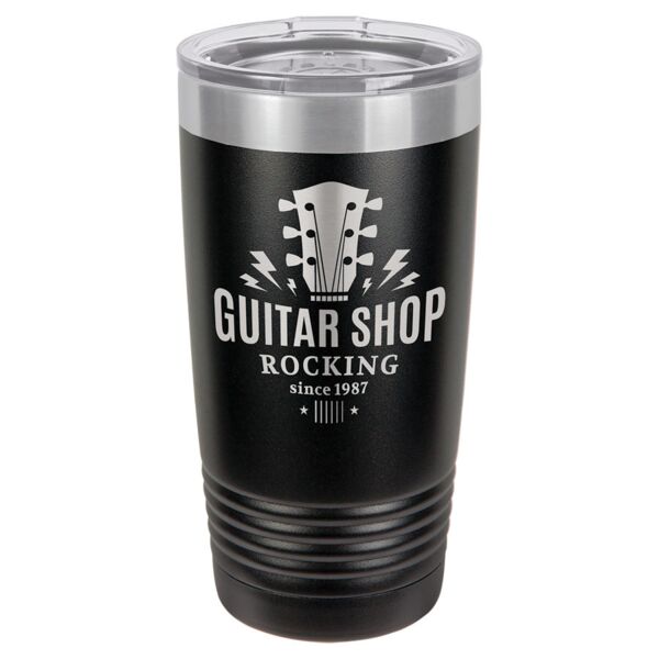 Polar Camel 20 oz.  Ringneck Vacuum Insulated Tumbler w/Lid & Silver Ring  Thumbnail